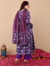 Purple Colour Rayon Printed Kurti With Pant Dupatta Wholesalers In Delhi Aaradhna 2055